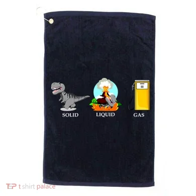 Solid Liquid Gas Dinosaur Golf Towel