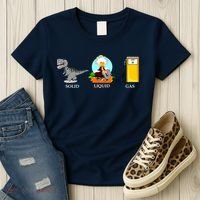 Solid Liquid Gas Dinosaur Women's T-Shirt thumb 3