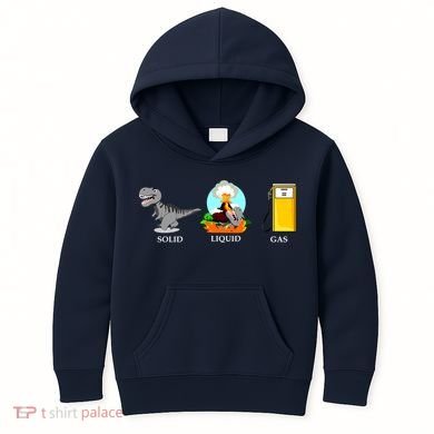 Solid Liquid Gas Dinosaur Kids Hoodie