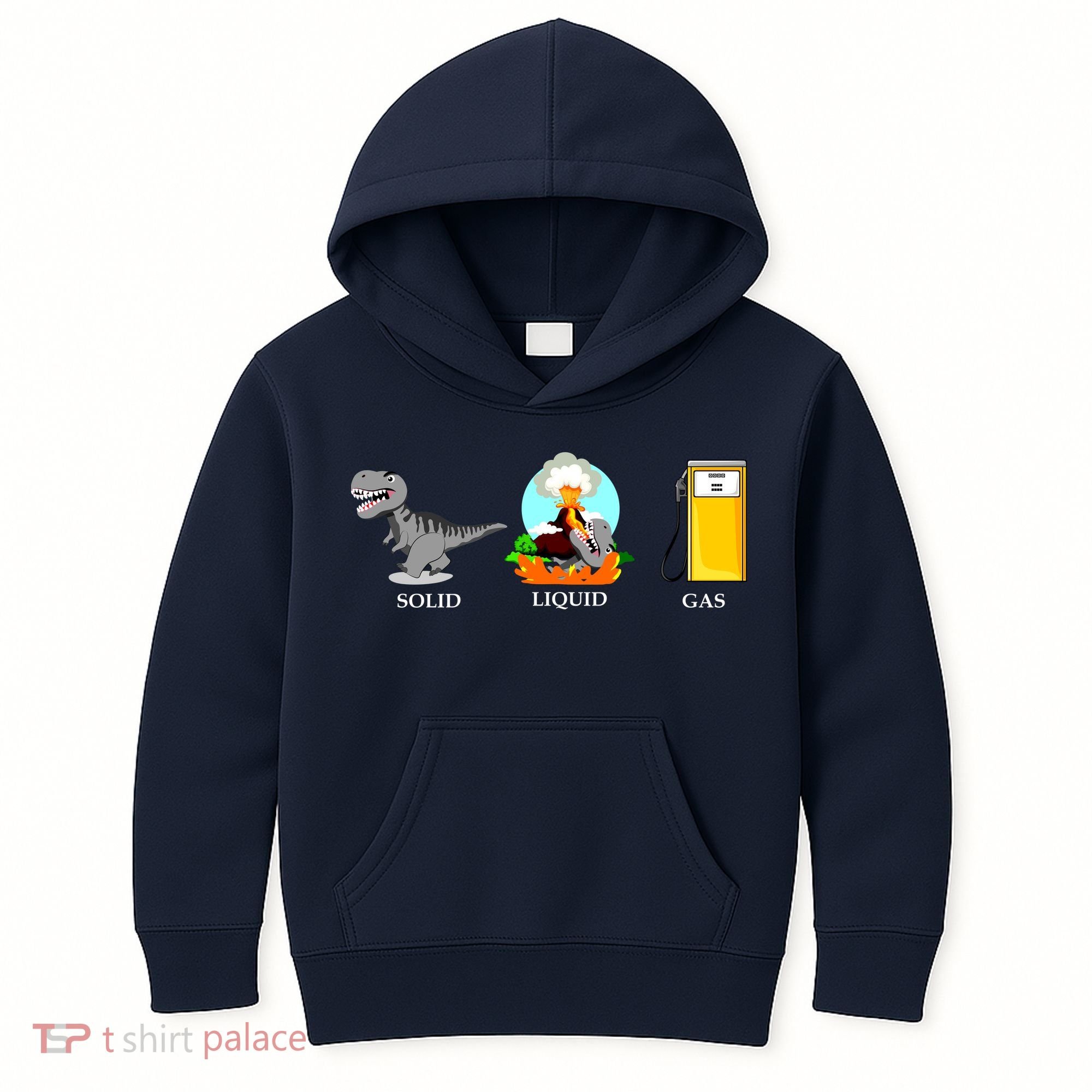 Solid Liquid Gas Dinosaur Kids Hoodie