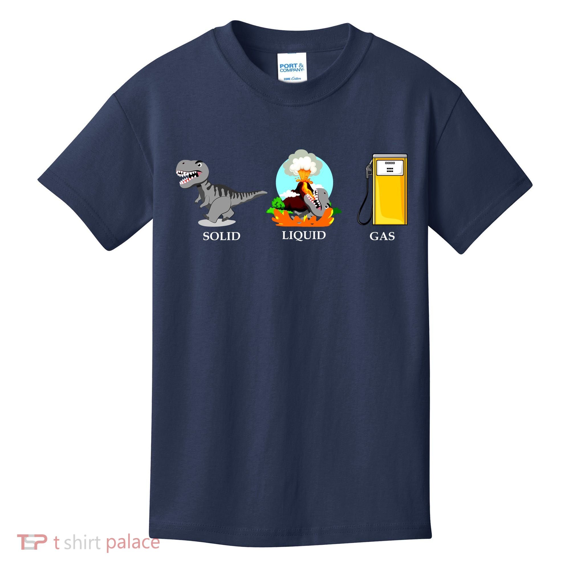 Solid Liquid Gas Dinosaur Kids T-Shirt