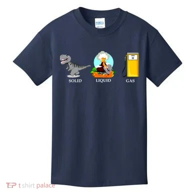 Solid Liquid Gas Dinosaur Kids T-Shirt