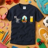 Solid Liquid Gas Dinosaur Kids T-Shirt thumb 3