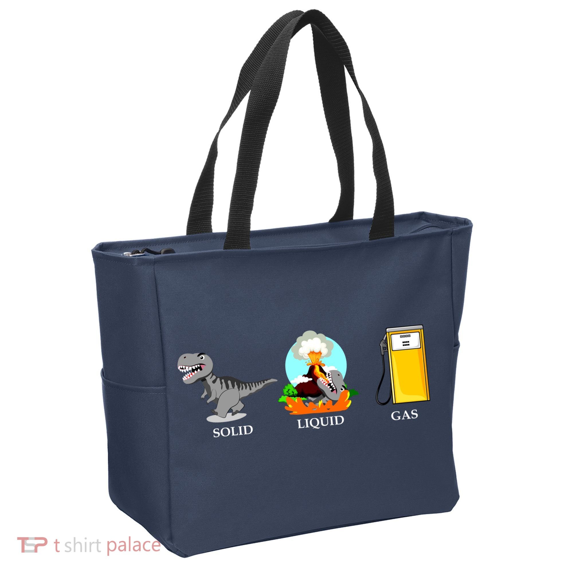 Solid Liquid Gas Dinosaur Tote Bag