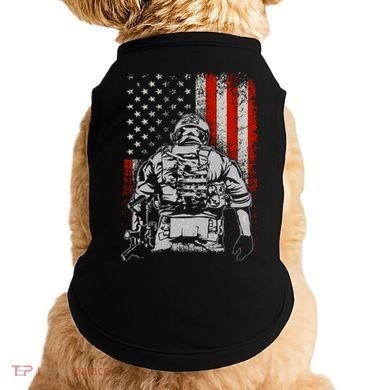 Solider US Flag Support The Troops Doggie Tank