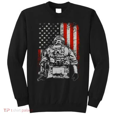 Solider US Flag Support The Troops Sweatshirt