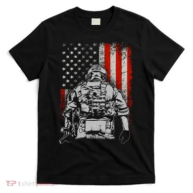 Solider US Flag Support The Troops T-Shirt