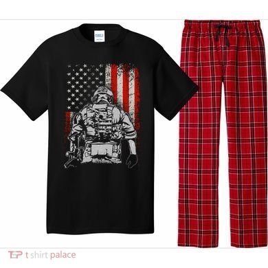 Solider US Flag Support The Troops Pajama Set