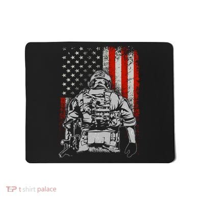 Solider US Flag Support The Troops Mousepad