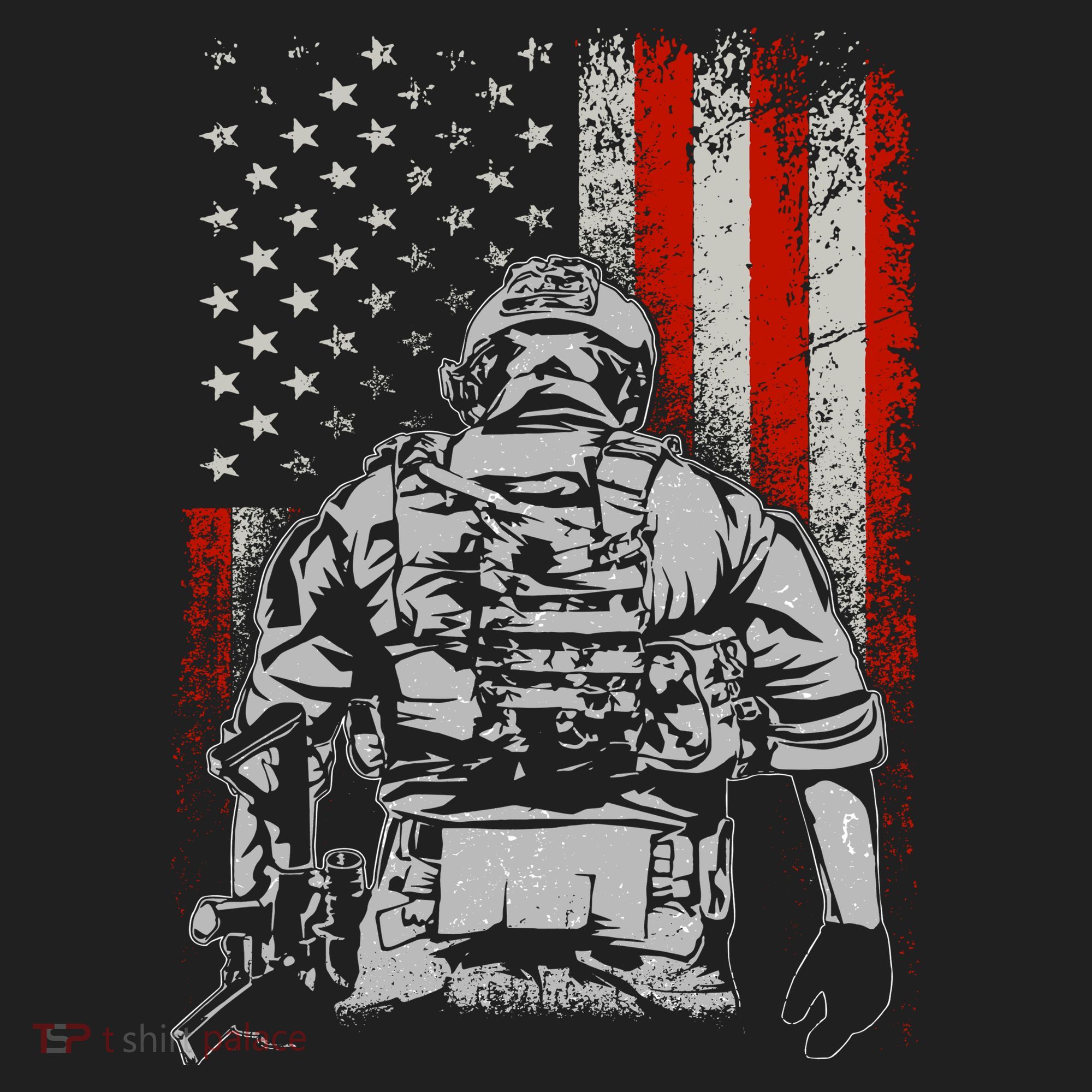 Solider US Flag Support The Troops Hat