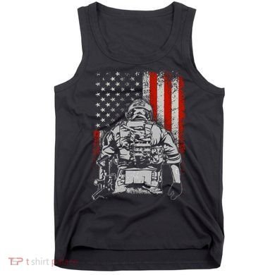 Solider US Flag Support The Troops Tank Top