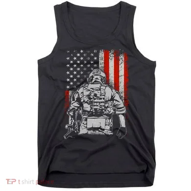 Solider US Flag Support The Troops Tank Top