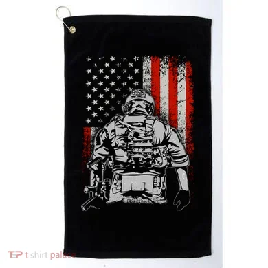 Solider US Flag Support The Troops Golf Towel