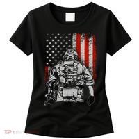 Solider US Flag Support The Troops Women's T-Shirt thumb 0