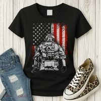 Solider US Flag Support The Troops Women's T-Shirt thumb 3