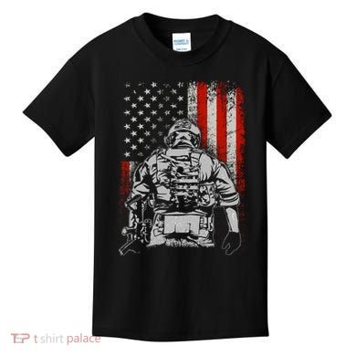 Solider US Flag Support The Troops Kids T-Shirt