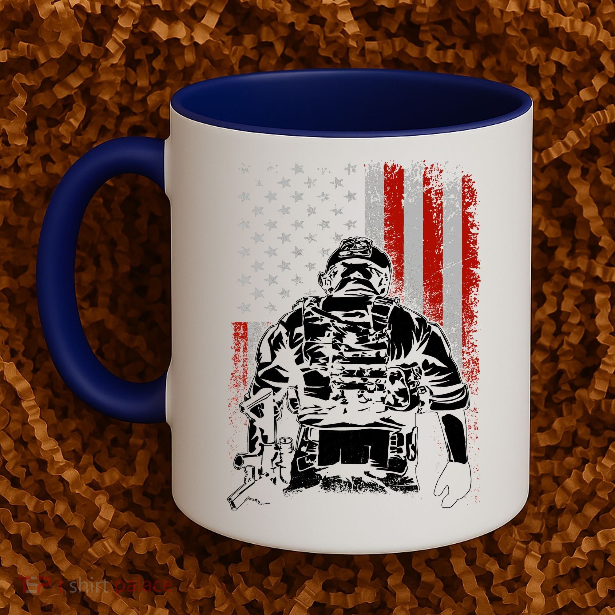 Solider US Flag Support The Troops Coffee Mug