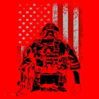 Solider US Flag Support The Troops Santa Hat thumb 1