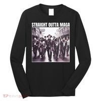 Straight Outta Maga Funny Trump 2024 Long Sleeve Shirt thumb 0