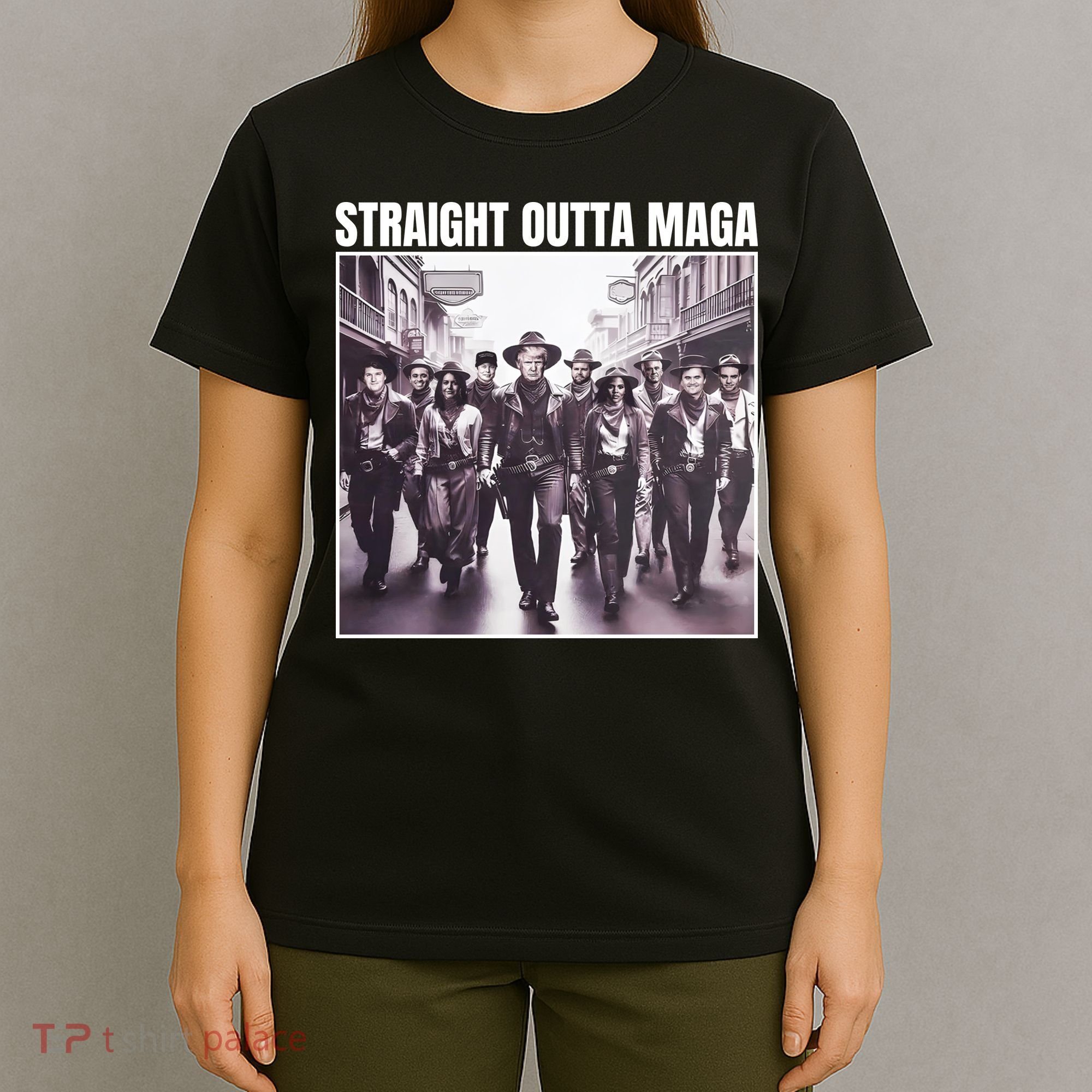 Straight Outta Maga Funny Trump 2024 T-Shirt