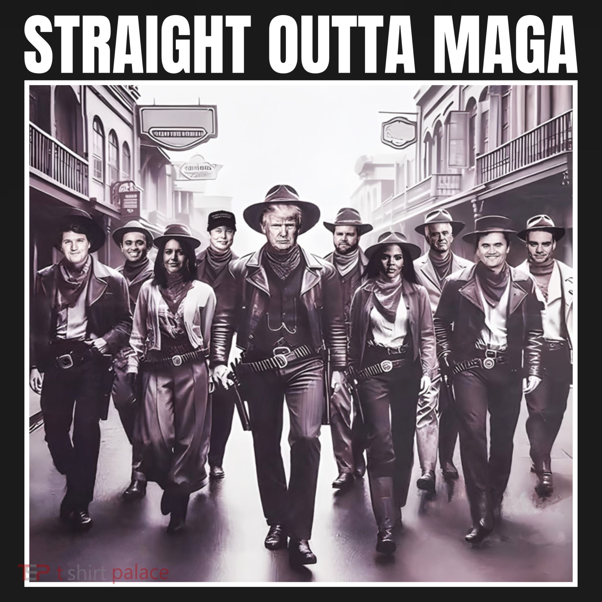 Straight Outta Maga Funny Trump 2024 T-Shirt
