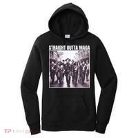 Straight Outta Maga Funny Trump 2024 Women's Hoodie thumb 0