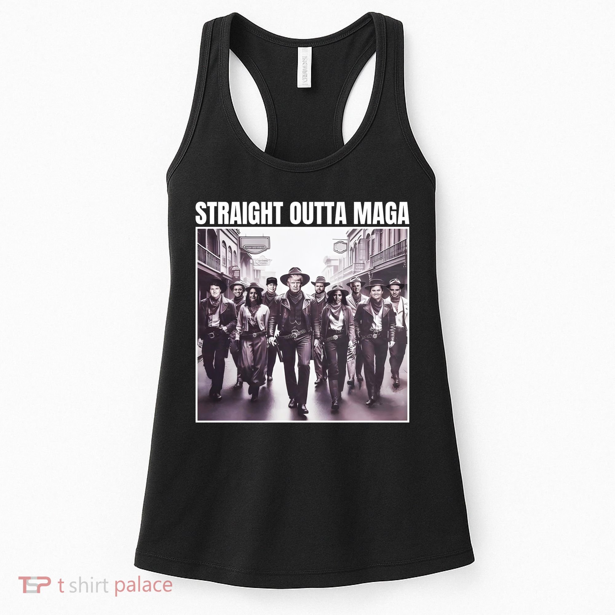 Straight Outta Maga Funny Trump 2024 Women's Tank Top