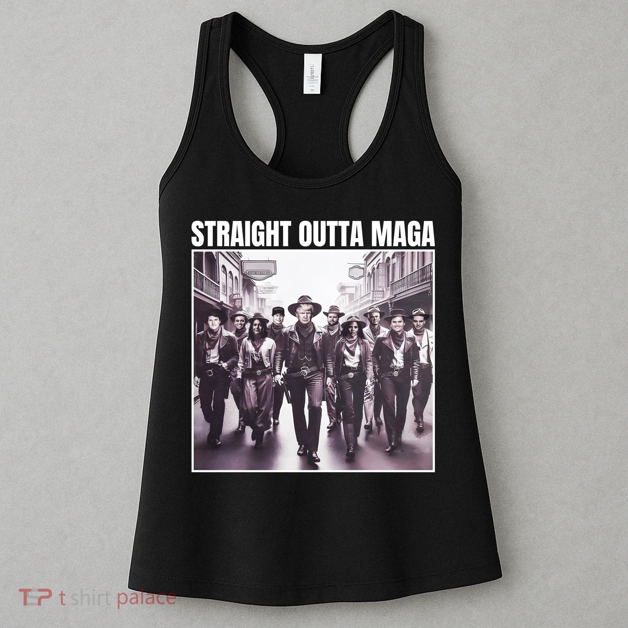 Straight Outta Maga Funny Trump 2024 Women's Tank Top