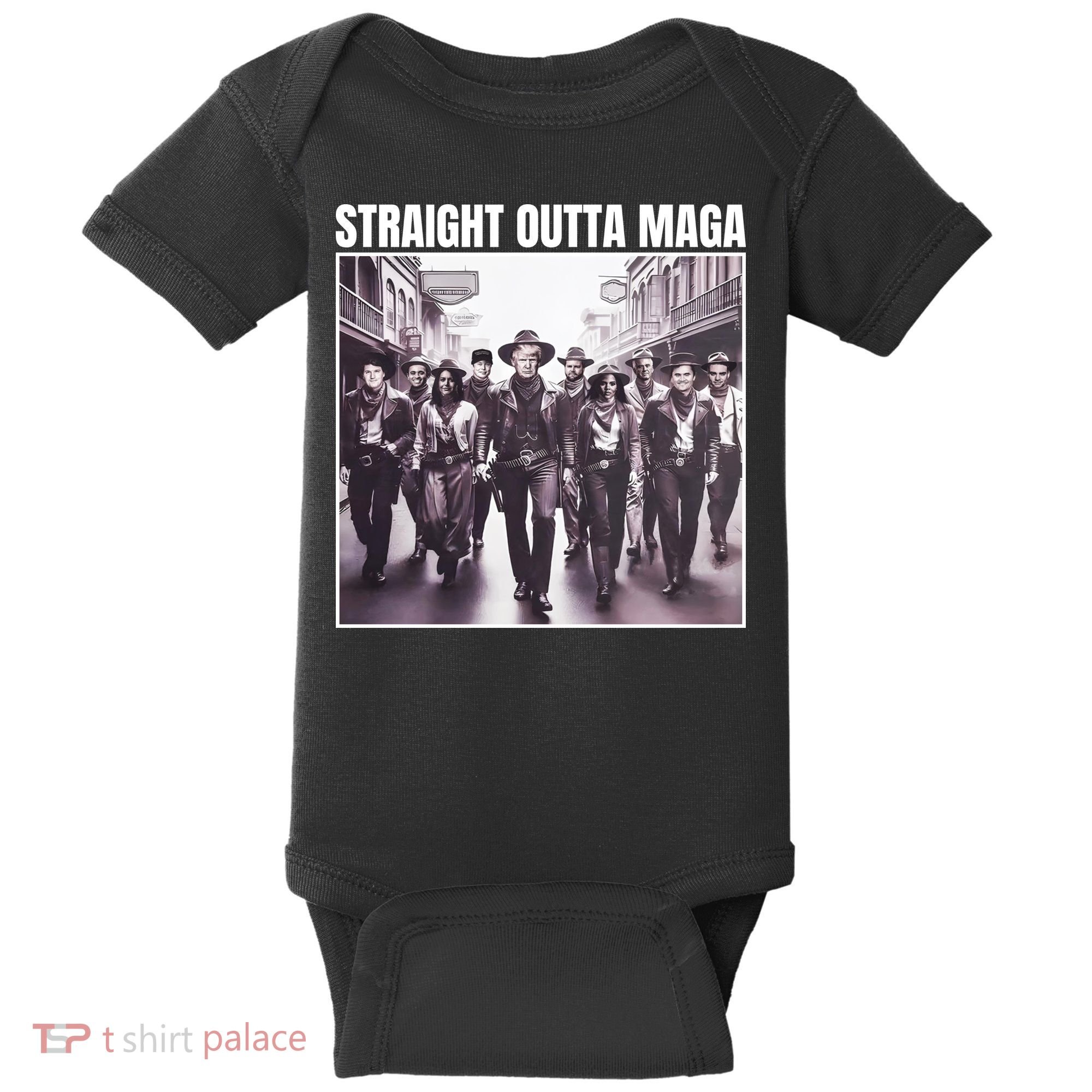 Straight Outta Maga Funny Trump 2024 Baby Bodysuit