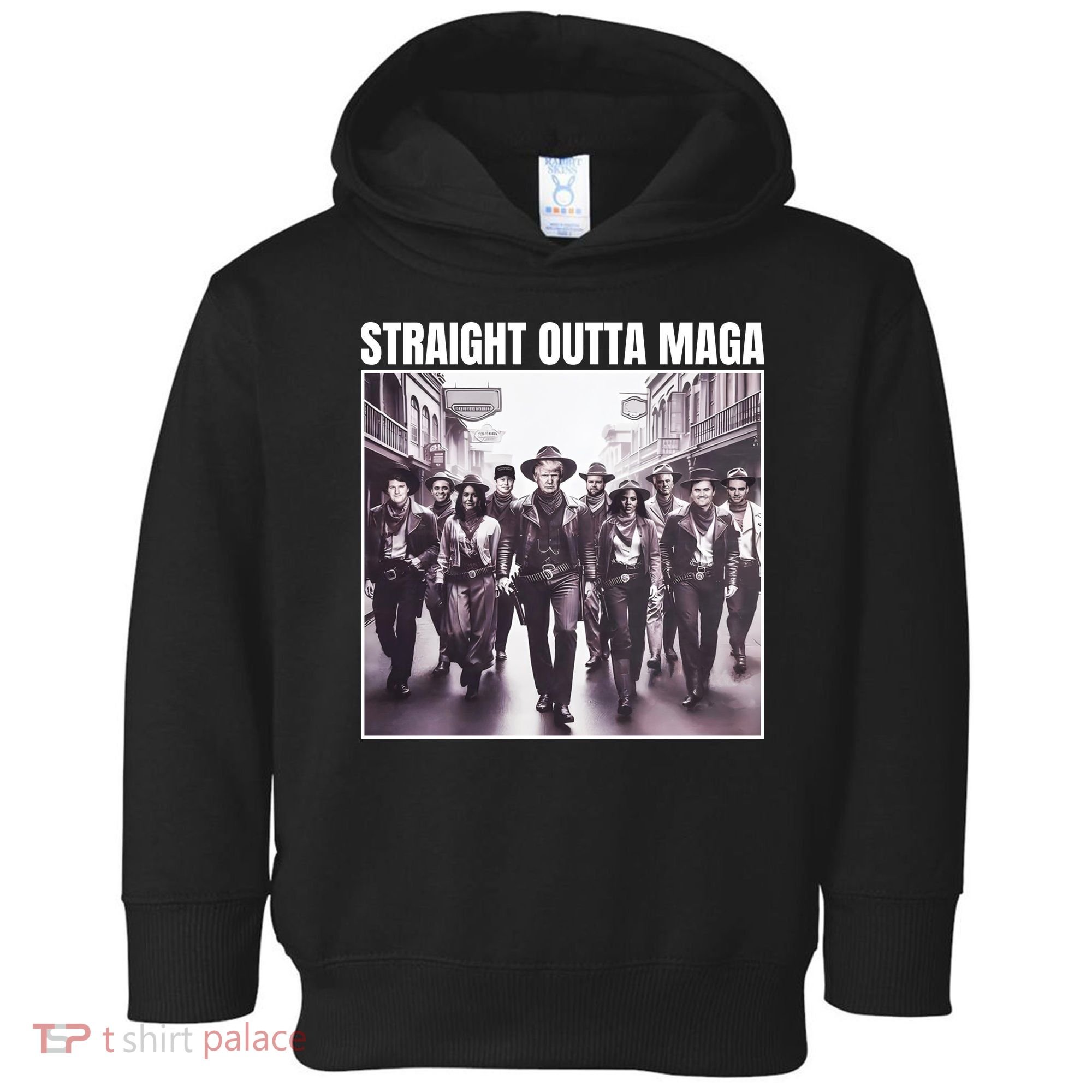 Straight Outta Maga Funny Trump 2024 Toddler Hoodie