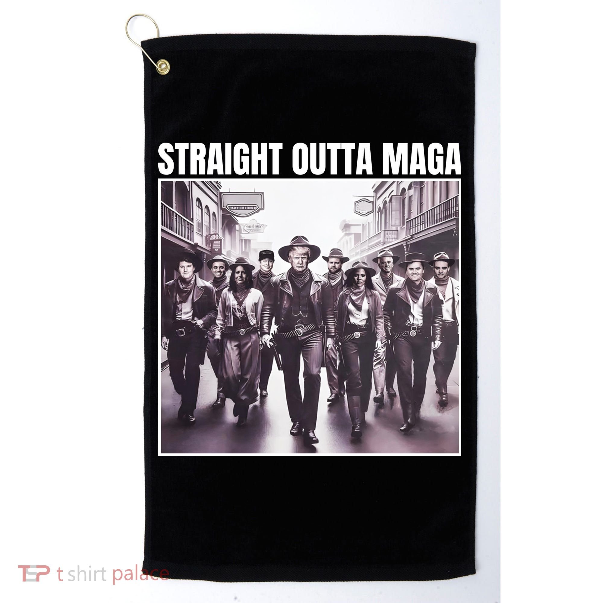 Straight Outta Maga Funny Trump 2024 Golf Towel