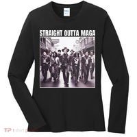 Straight Outta Maga Funny Trump 2024 Women's Long Sleeve Shirt thumb 0