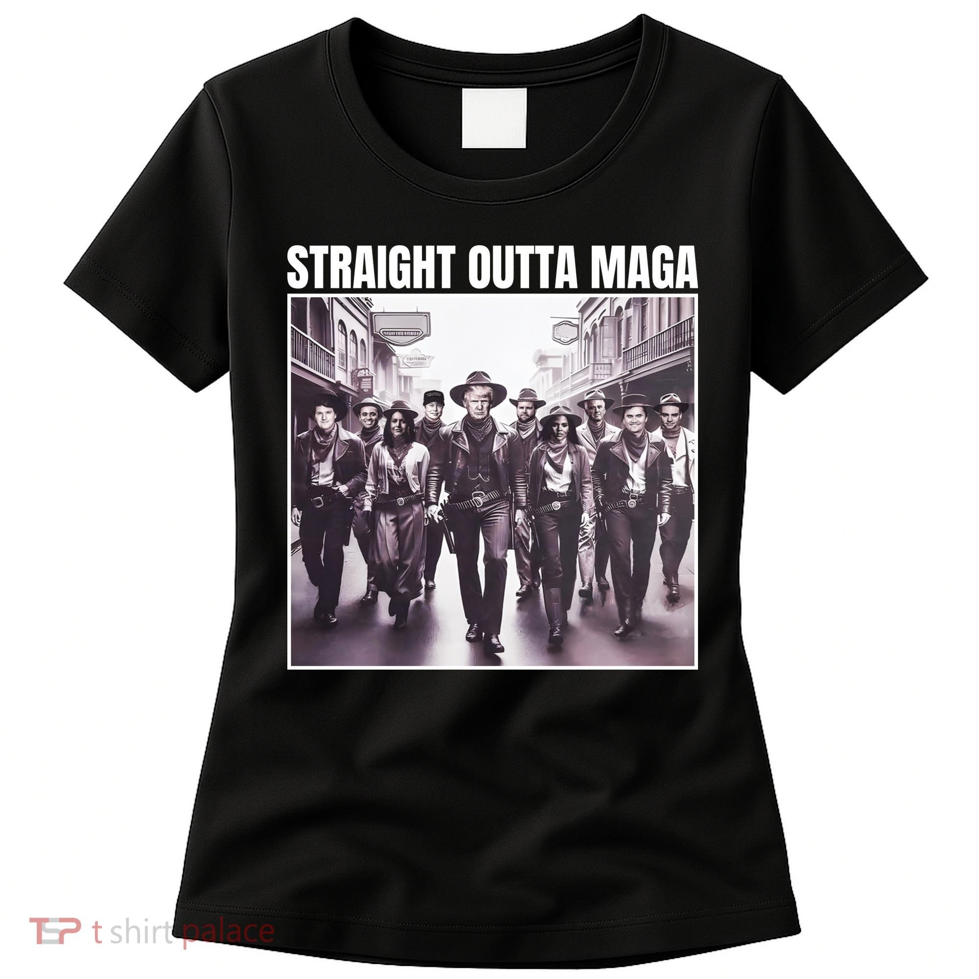 Straight Outta Maga Funny Trump 2024 Women's T-Shirt