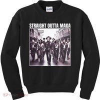 Straight Outta Maga Funny Trump 2024 Kids Sweatshirt thumb 0