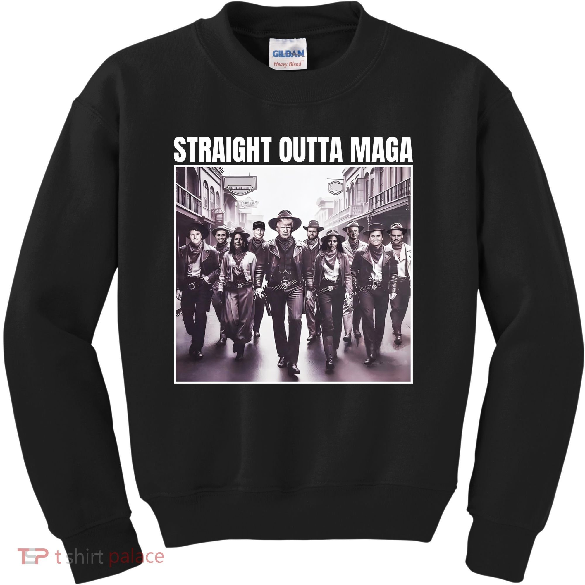 Straight Outta Maga Funny Trump 2024 Kids Sweatshirt
