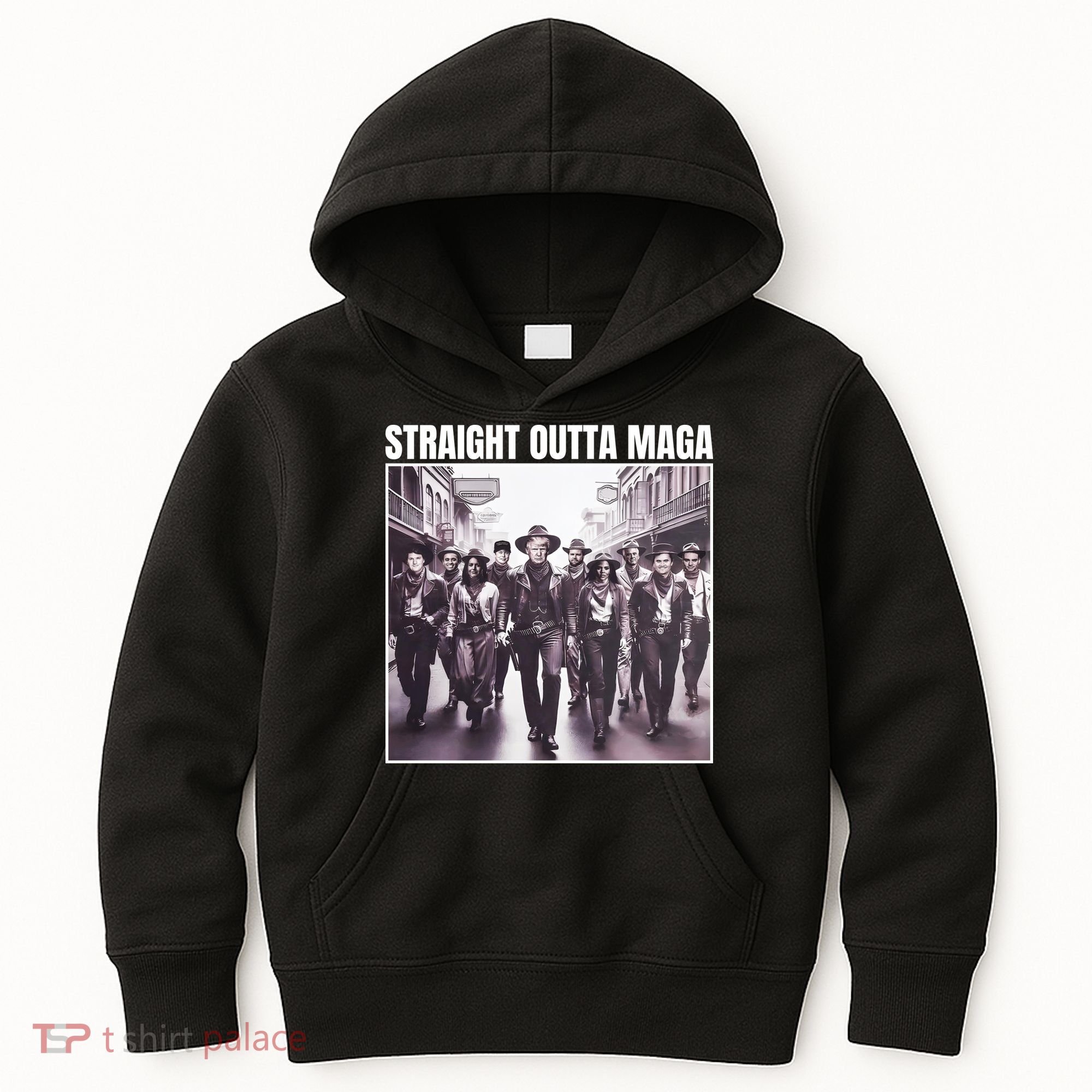 Straight Outta Maga Funny Trump 2024 Kids Hoodie