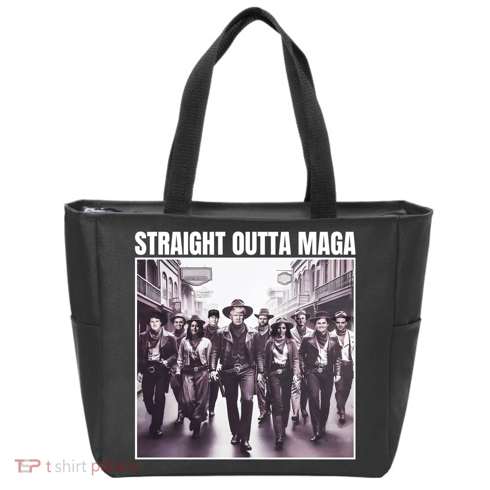 Straight Outta Maga Funny Trump 2024 Tote Bag