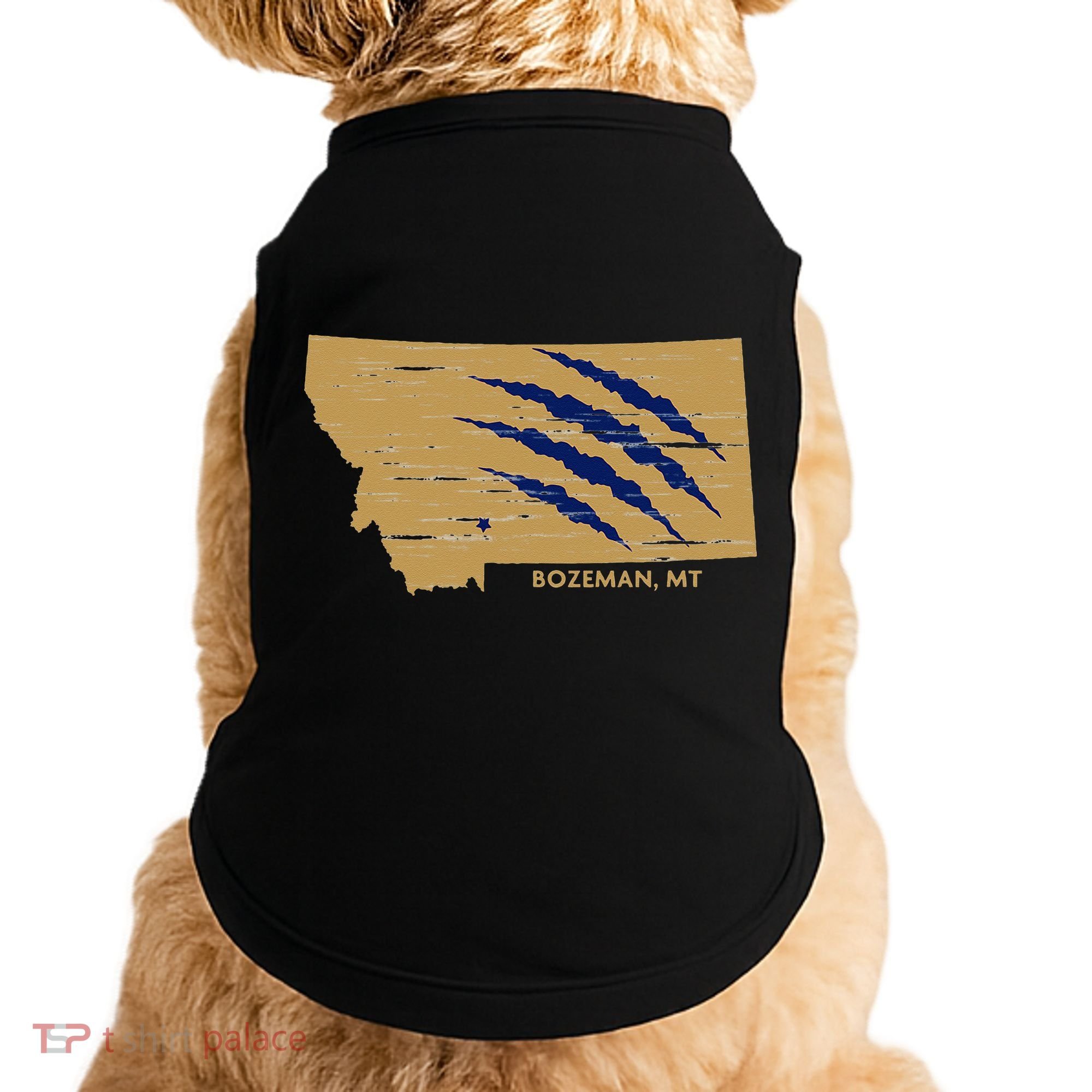 State Of Montana Wild Animal Bobcat Bear Big Cat Scratch Doggie Tank