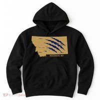 State Of Montana Wild Animal Bobcat Bear Big Cat Scratch Hoodie thumb 0