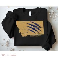 State Of Montana Wild Animal Bobcat Bear Big Cat Scratch Sweatshirt thumb 2
