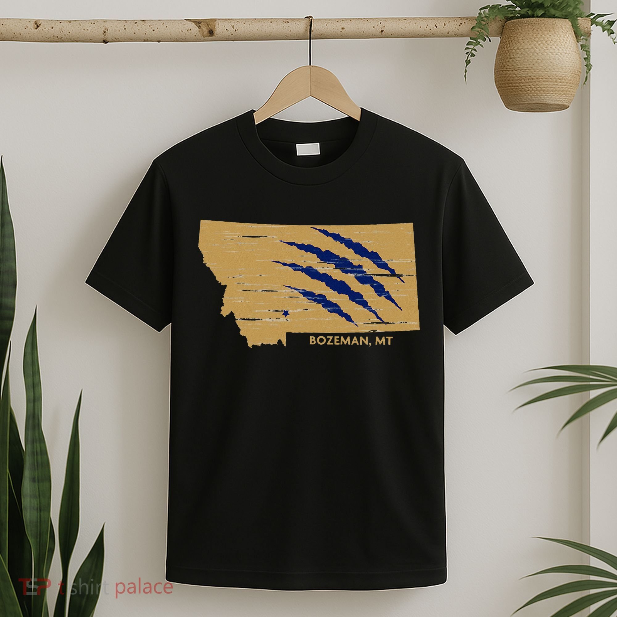State Of Montana Wild Animal Bobcat Bear Big Cat Scratch T-Shirt