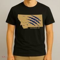 State Of Montana Wild Animal Bobcat Bear Big Cat Scratch T-Shirt thumb 3