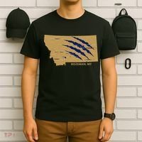 State Of Montana Wild Animal Bobcat Bear Big Cat Scratch T-Shirt thumb 6