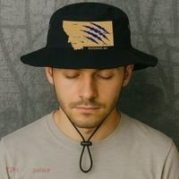 State Of Montana Wild Animal Bobcat Bear Big Cat Scratch Bucket Hat thumb 2