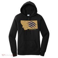 State Of Montana Wild Animal Bobcat Bear Big Cat Scratch Women's Hoodie thumb 0