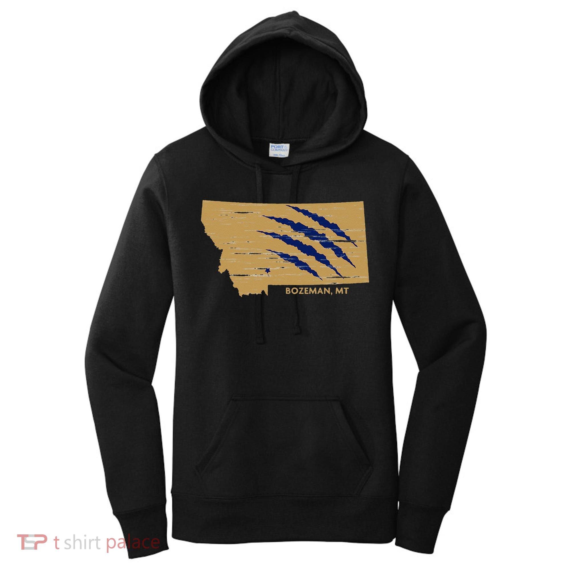 State Of Montana Wild Animal Bobcat Bear Big Cat Scratch Women's Hoodie