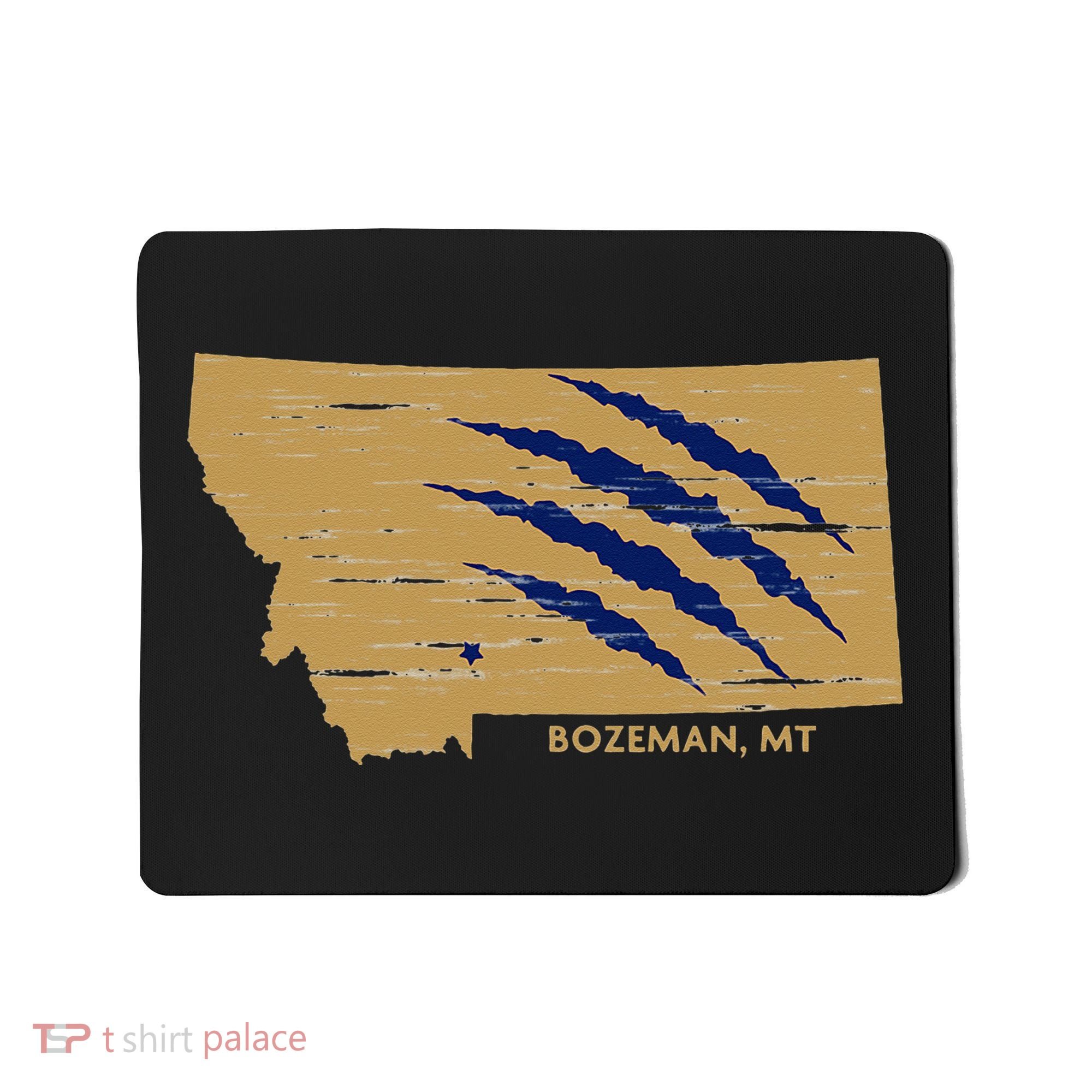 State Of Montana Wild Animal Bobcat Bear Big Cat Scratch Mousepad