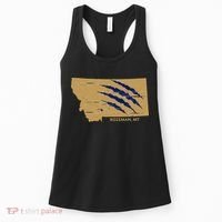 State Of Montana Wild Animal Bobcat Bear Big Cat Scratch Women's Tank Top thumb 0