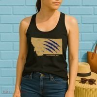 State Of Montana Wild Animal Bobcat Bear Big Cat Scratch Women's Tank Top thumb 2