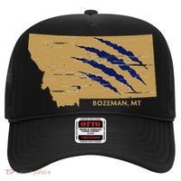 State Of Montana Wild Animal Bobcat Bear Big Cat Scratch Hat thumb 0